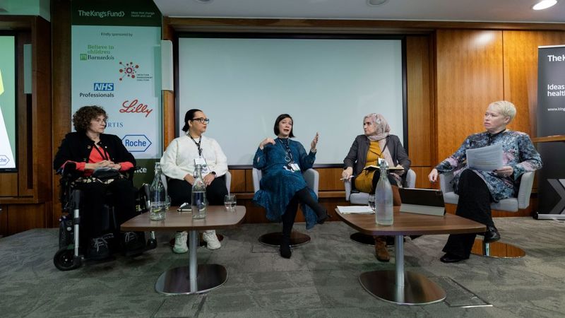 Panel of five women at the annual conference