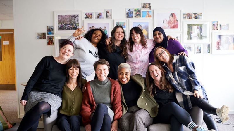 Group of different women from Amma birth companions, a charity in Scotland.