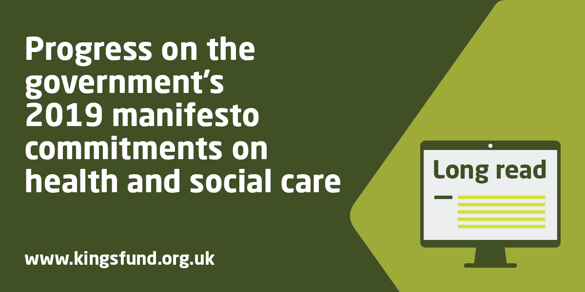 Progress On The Government's 2019 Election Pledges On Health And Social ...