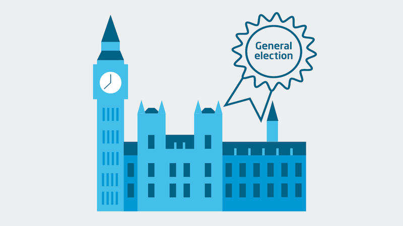 A graphic design representing the Houses of Parliament and Big Ben.