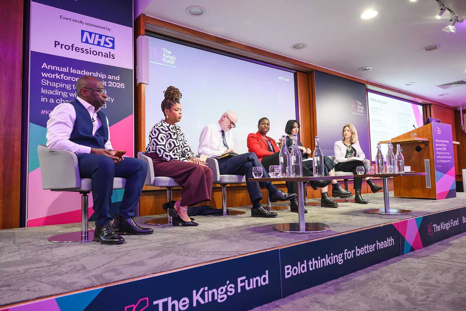 Speakers at The King's Fund Leadership and Workforce Summit, sponsored by NHS Professionals