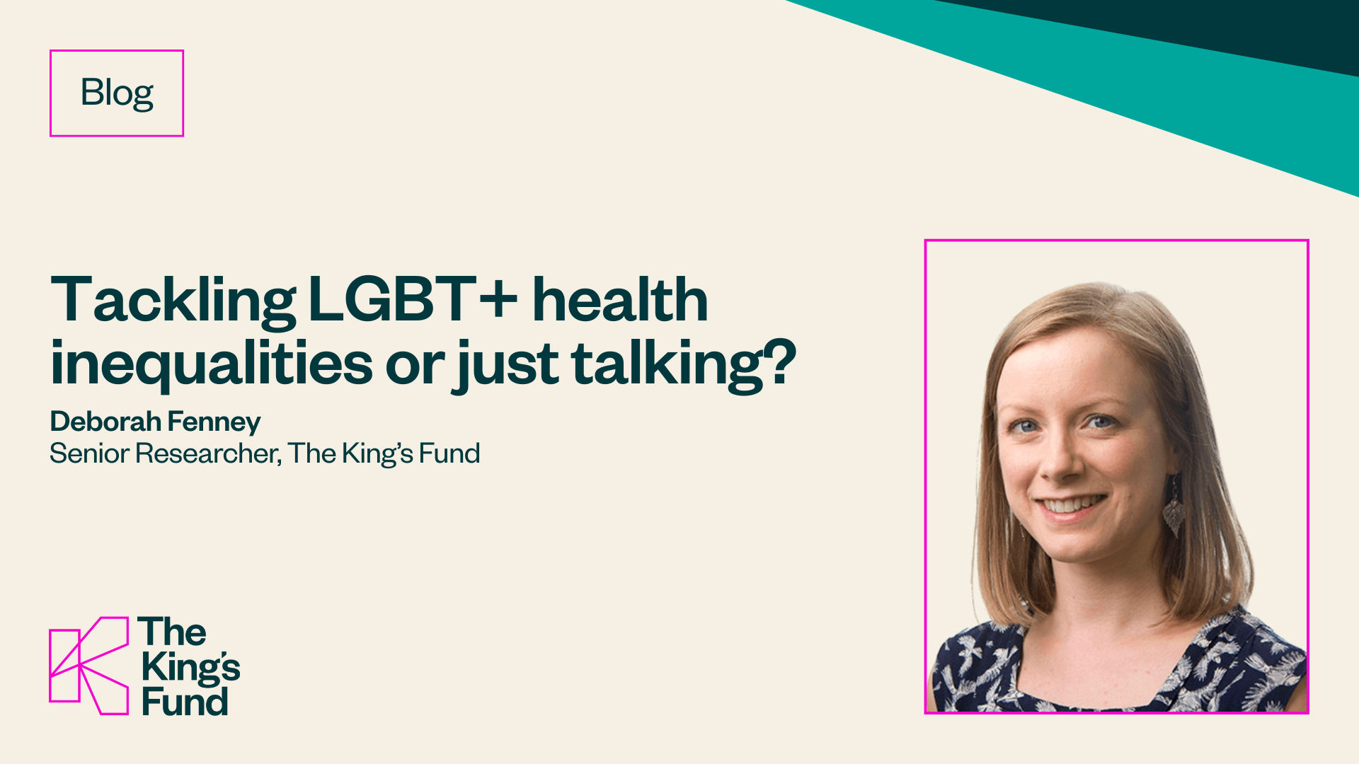 Tackling LGBT+ Health Inequalities Or Just Talking? | The King's Fund