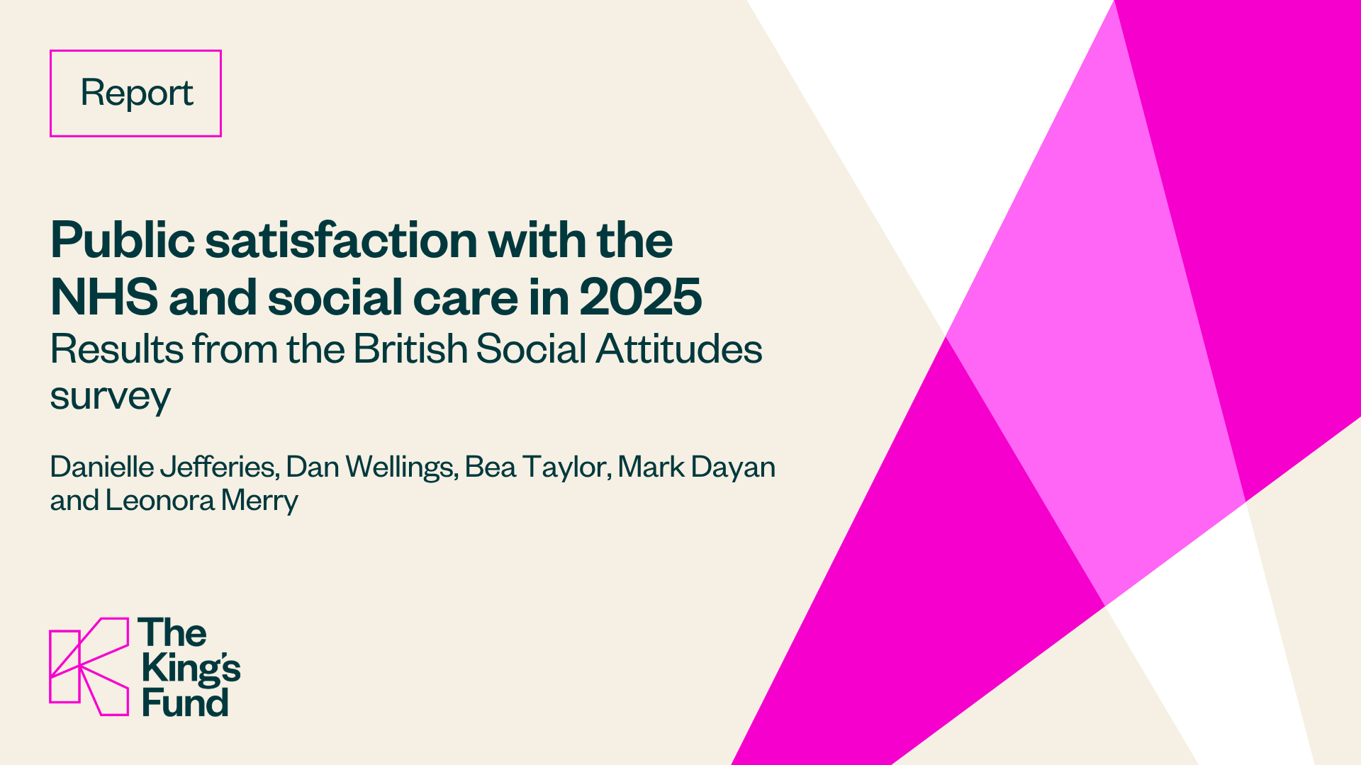 Public Satisfaction With The NHS And Social Care In 2025 | BSA | The ...