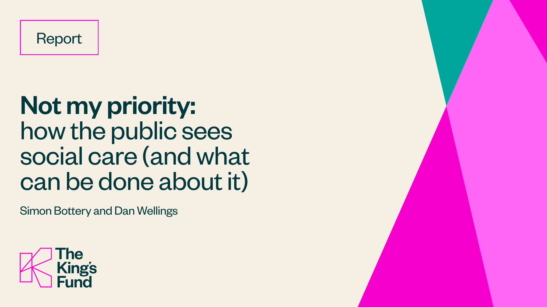 Not My Priority: How The Public Sees Social Care (And What Can Be Done ...