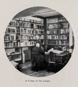 A corner of The King's Fund library in the early 20th century