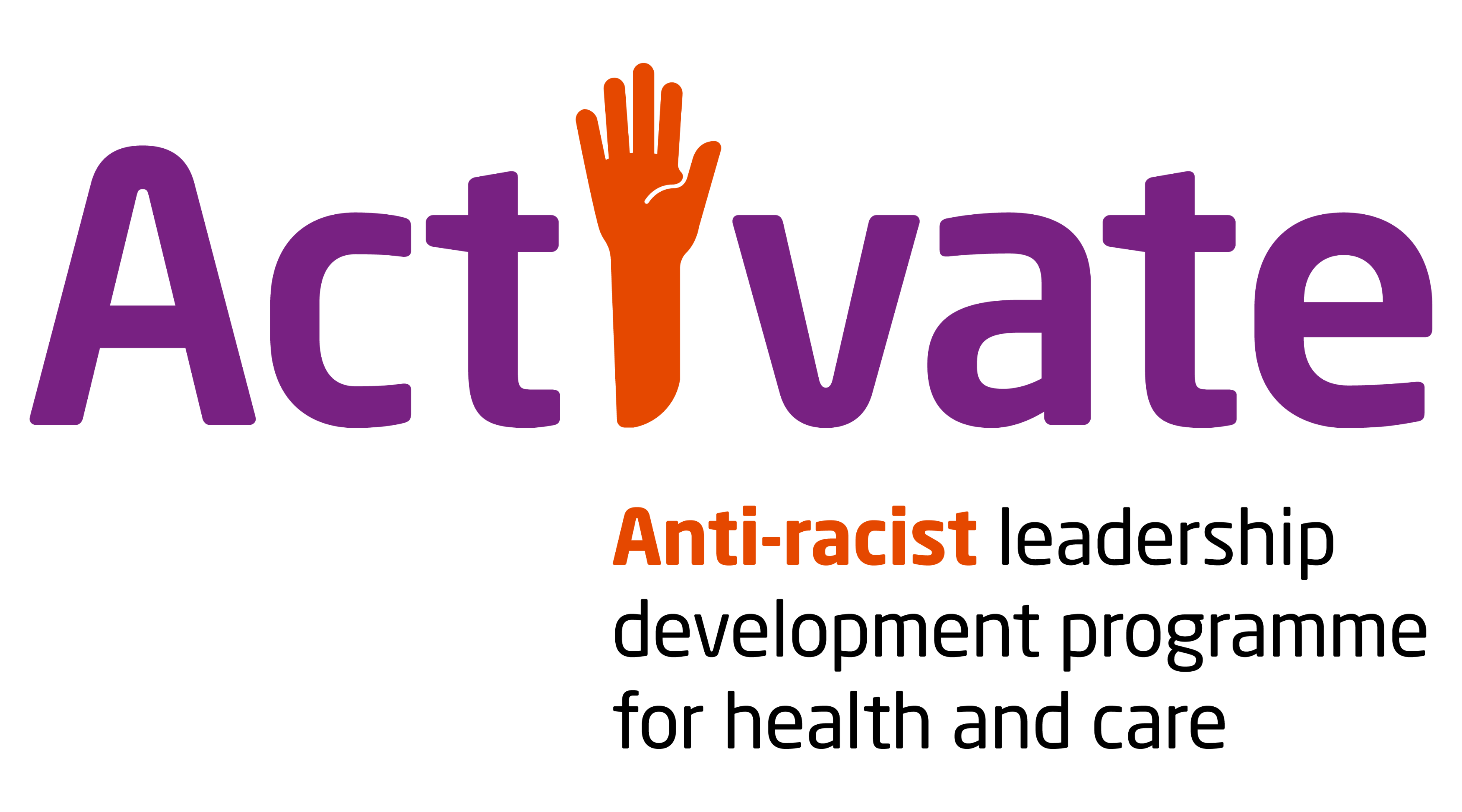 Activate logo, with subheading 'Anti-racist leadership development programme for health and care'