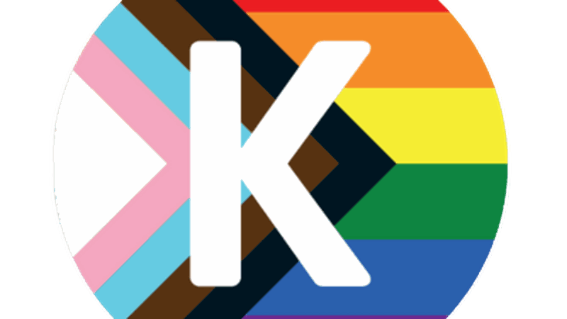 The King's Fund logo on a pride background