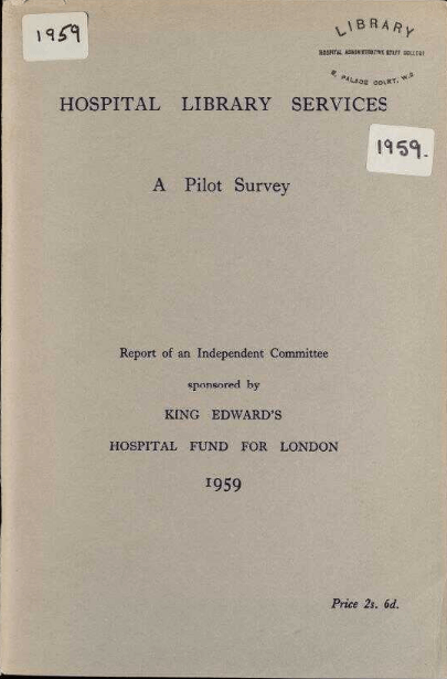 1959 front of survey into pilot library services