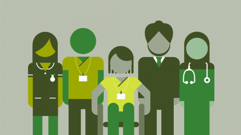A team of health and care workers