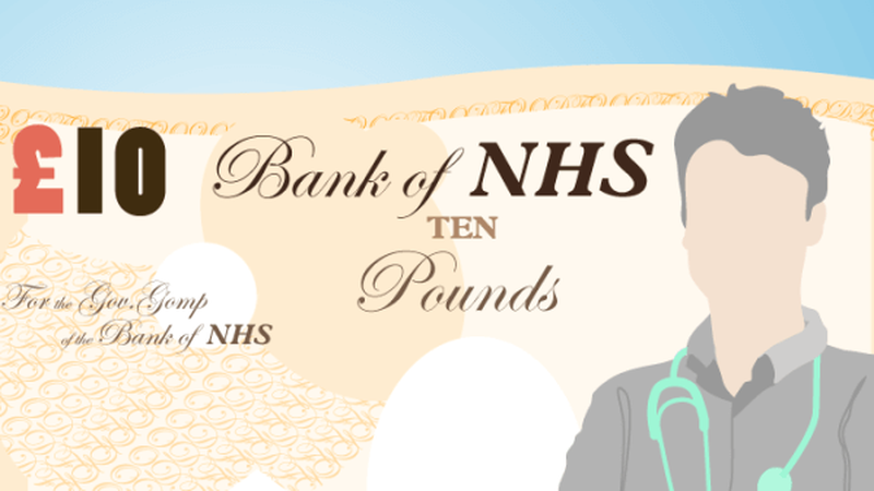 A ten pound note with a doctor on it