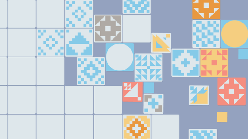 An illustration of tiles with different designs slotting together