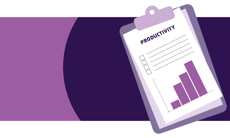 Clipboard with 'productivity' on