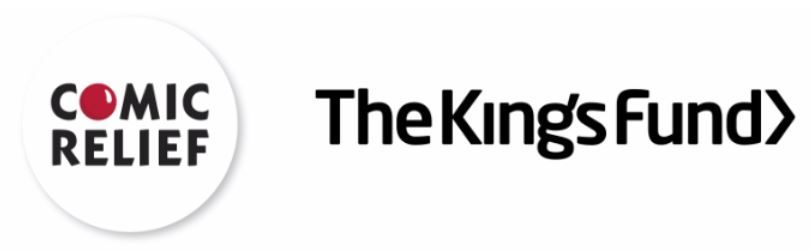 Comic relief and The King's Fund logos