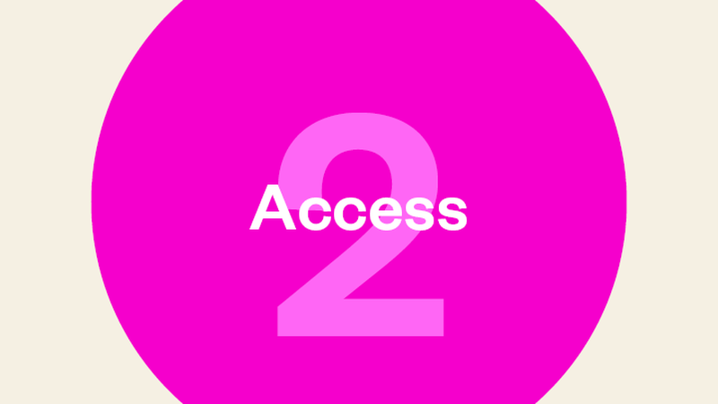 Pink circle and number 2