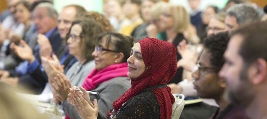 Smiling audience