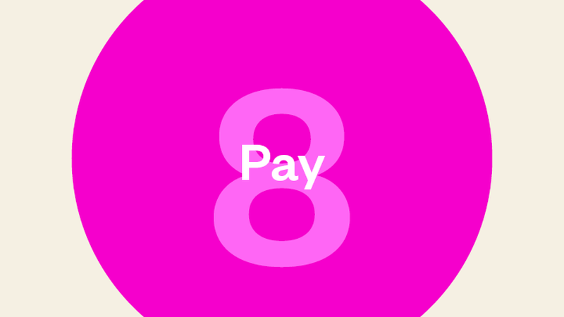 Pink circle with number 8
