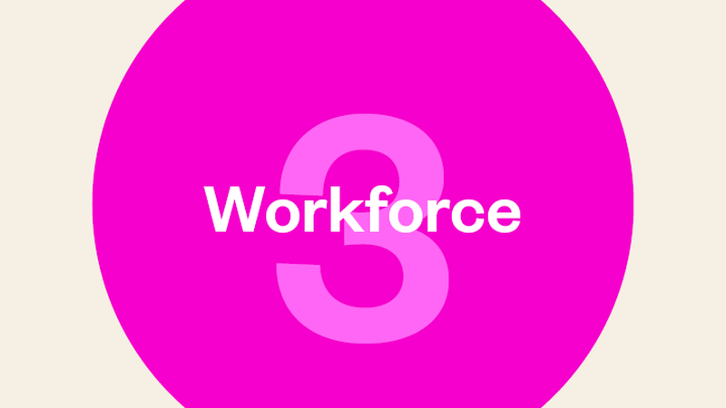 Pink circle and number 3