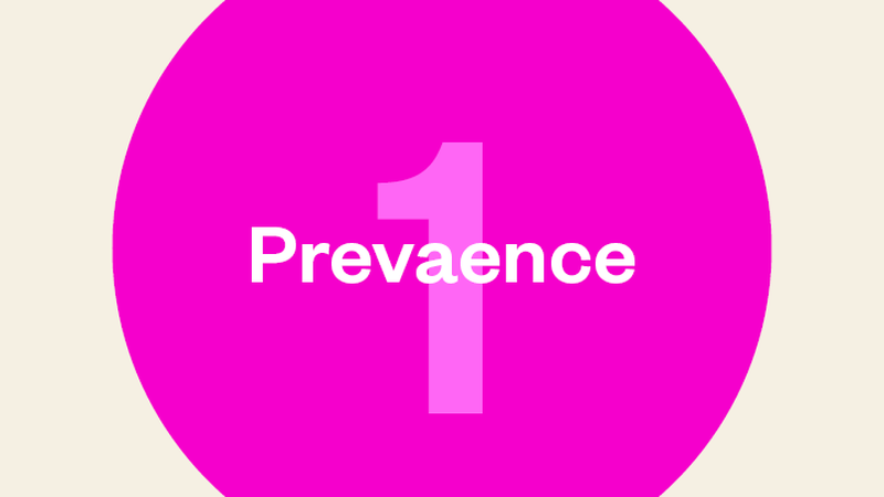 Pink circle and number 1