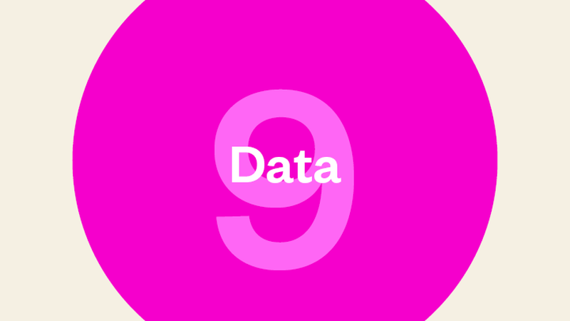 Pink circle and number 9